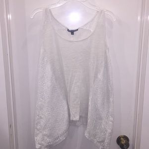 Cable&gauge large white tank top